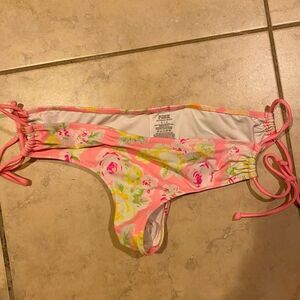 Victoria’s Secret floral scrunchie back cheeky bikini with double ties​